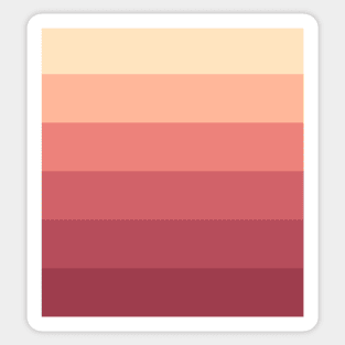 Stripes - Gradient - Dark to Light red and yellow summer sunset Sticker